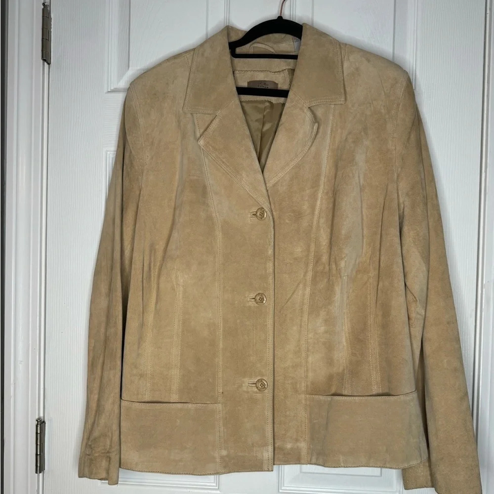 IE WOMAN Tan 100% Leather Woman’s 2x‎ Jacket